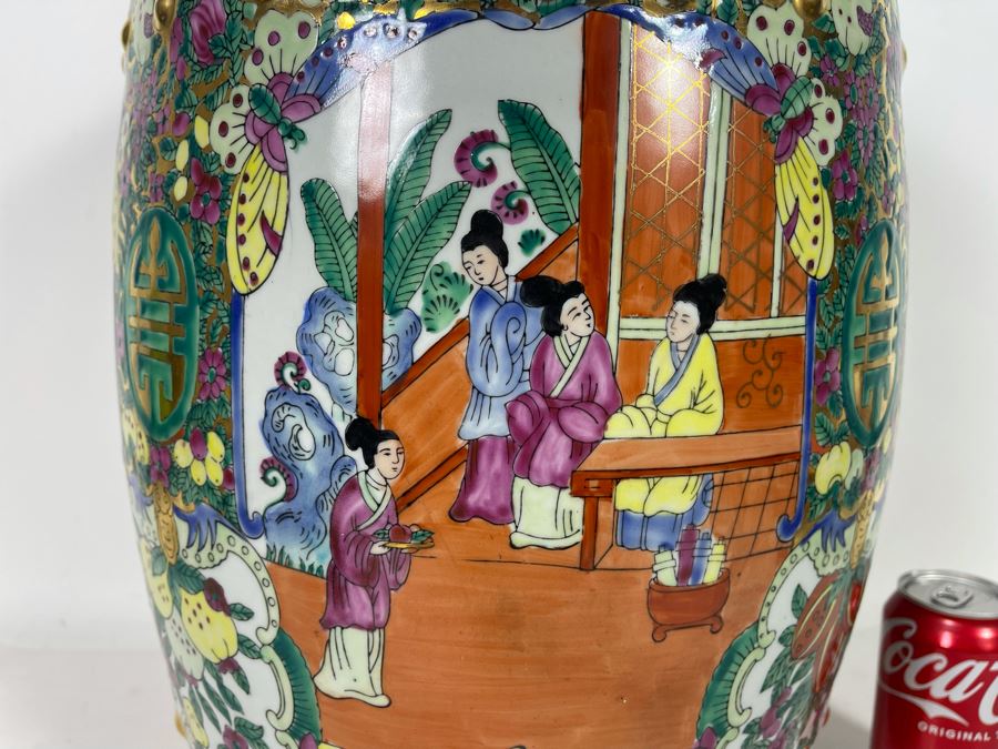 Chinese Hand Painted Garden Stool 14W X 18H [Photo 5]