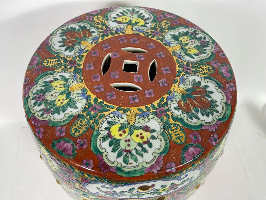 Chinese Hand Painted Garden Stool 14W X 18H [Photo 7]