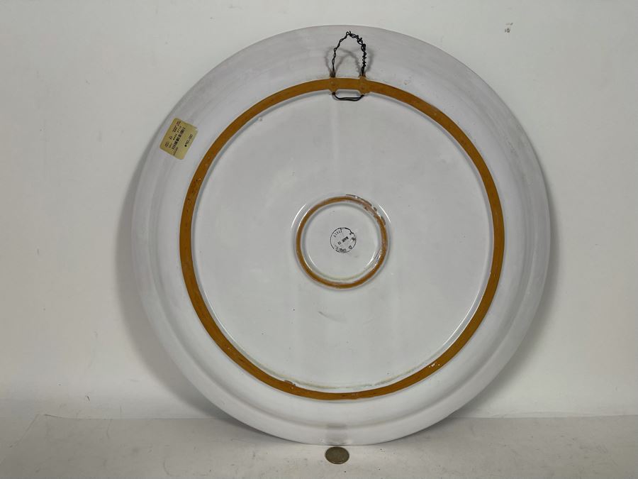 Large Italian Hand Painted Charger Plate Wall Decor 17R [Photo 5]