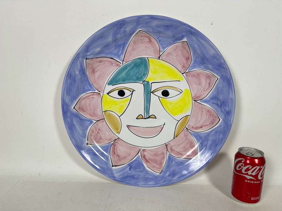 Large Italian Hand Painted Charger Plate Wall Decor 17R [Photo 3]