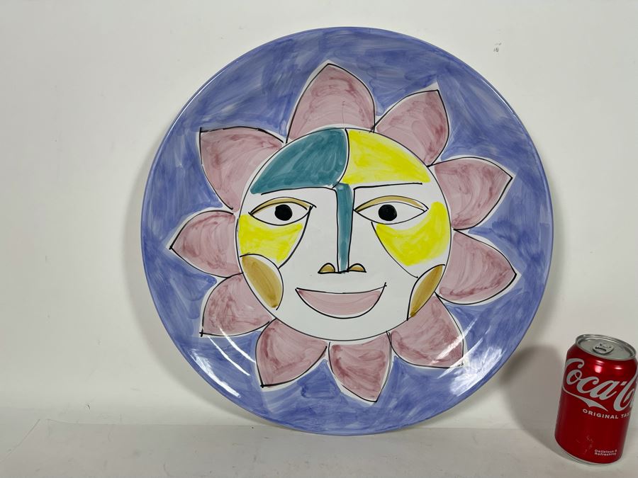 Large Italian Hand Painted Charger Plate Wall Decor 17R [Photo 2]