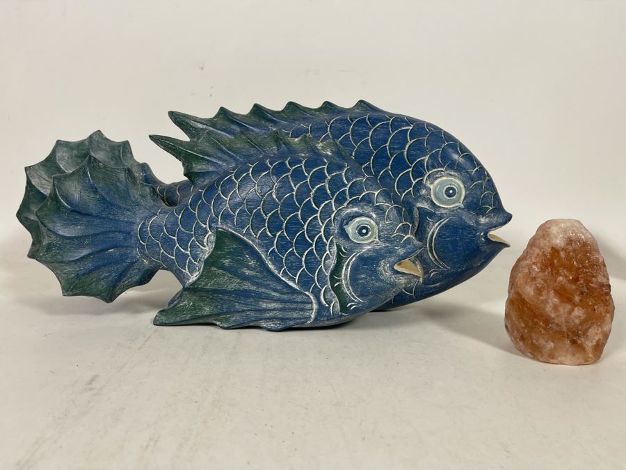 Decorative Fish Sculpture And Himalayan Salt Rock [Photo 3]