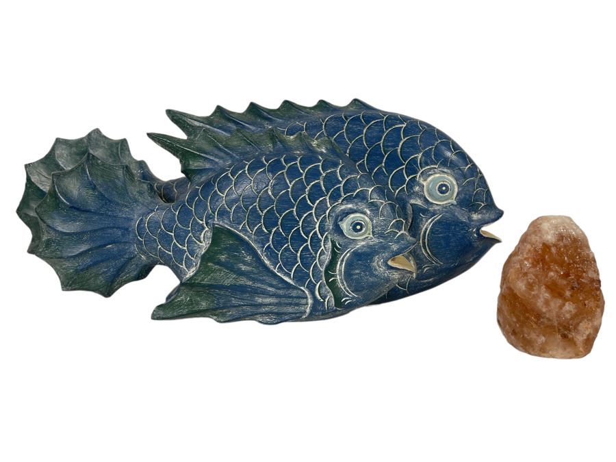 Decorative Fish Sculpture And Himalayan Salt Rock [Photo 2]