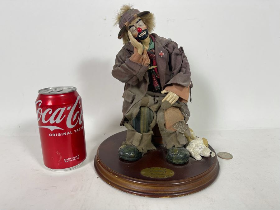 Flambro Limited Edition Real Rags Clown Figurine By Emmet Kelly Jr 10H