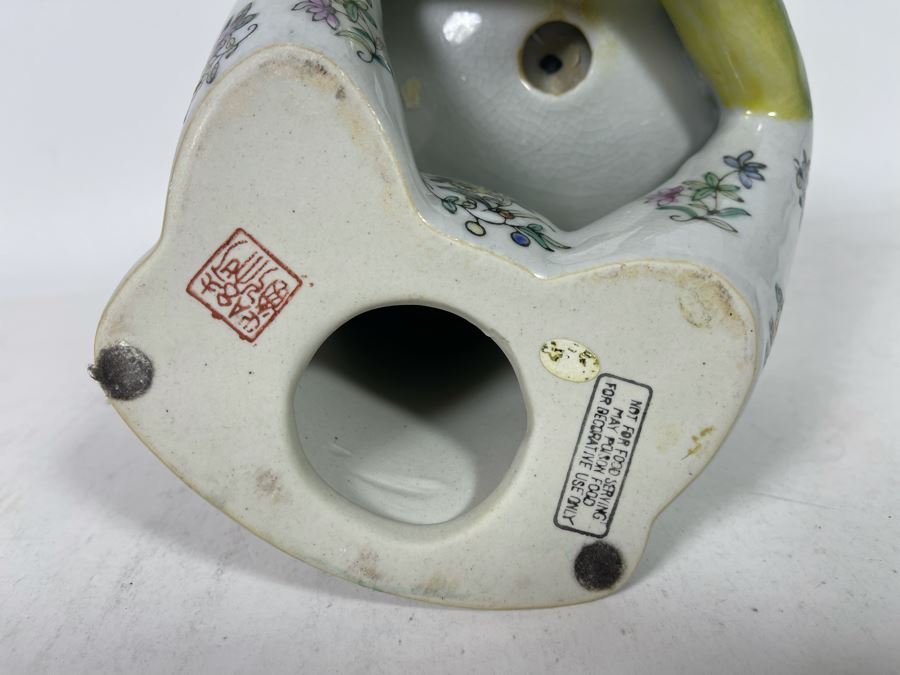 Decorative Chinese Porcelain Figural Frog Soap Dish 8.5H [Photo 9]