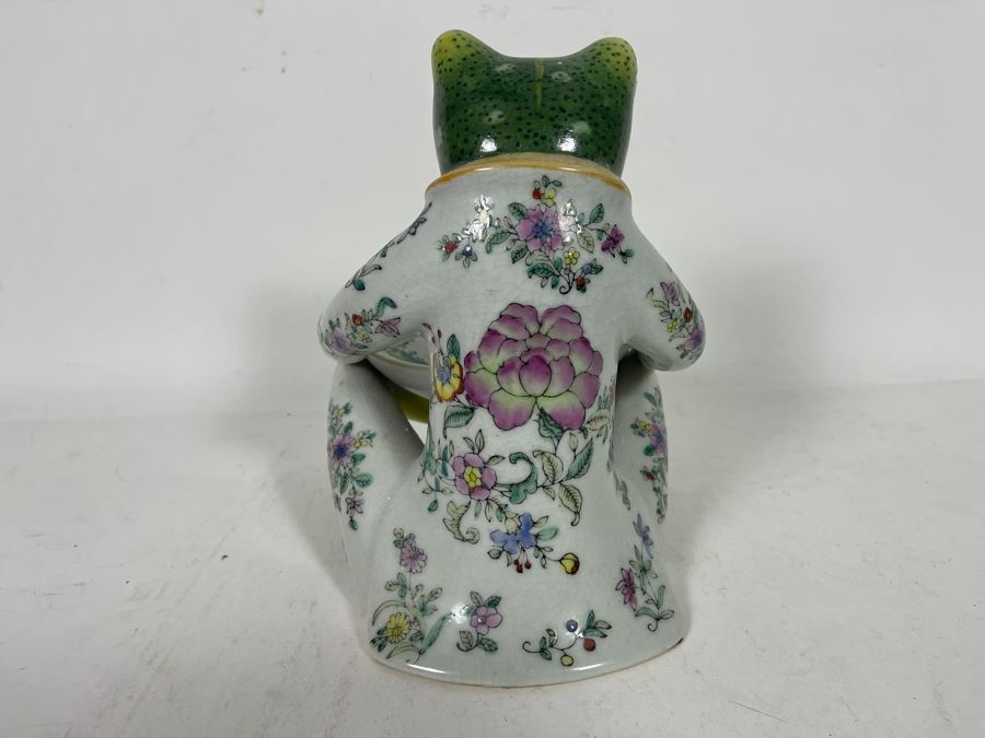 Decorative Chinese Porcelain Figural Frog Soap Dish 8.5H [Photo 8]