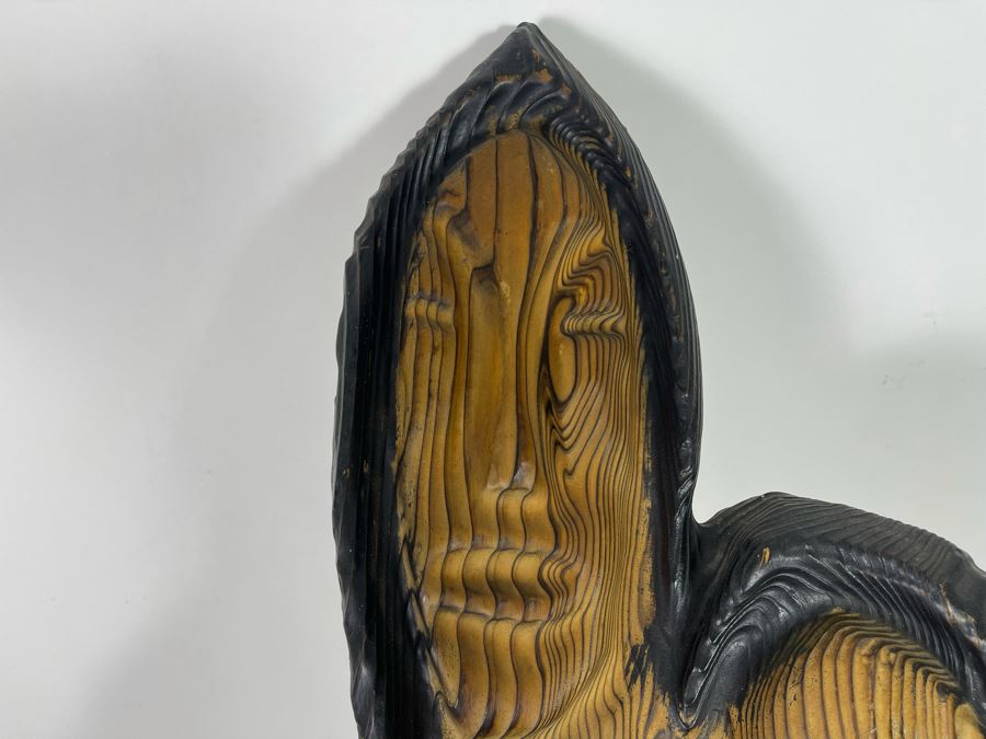 Handmade Wooden Wall Plaque Sculpture Of Parent's With Child 11.5W X 48H [Photo 6]