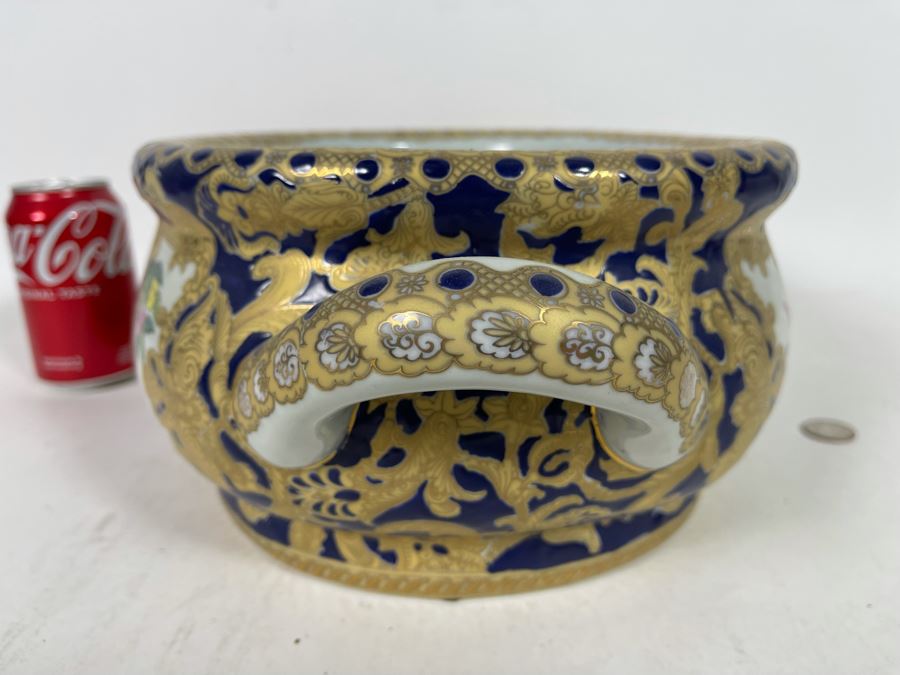 Large Decorative Chinese Bowl With Handles 17.5W X 10D X 6H [Photo 8]