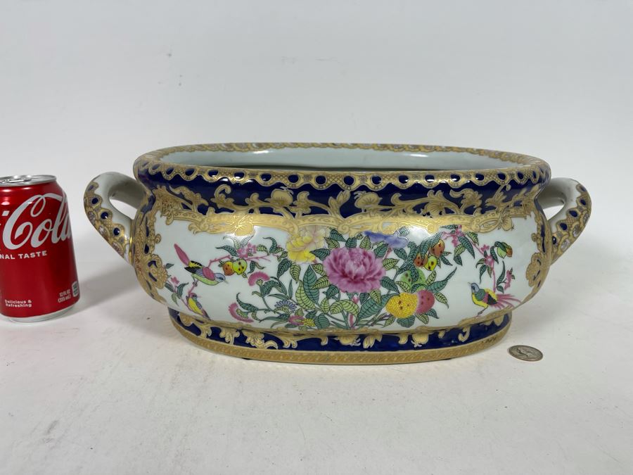 Large Decorative Chinese Bowl With Handles 17.5W X 10D X 6H [Photo 7]