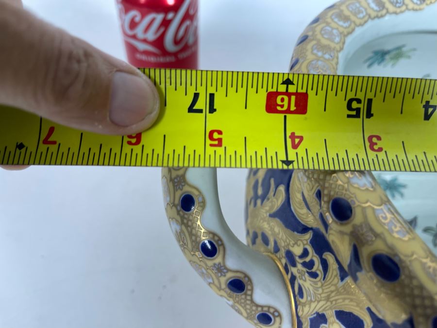 Large Decorative Chinese Bowl With Handles 17.5W X 10D X 6H [Photo 13]