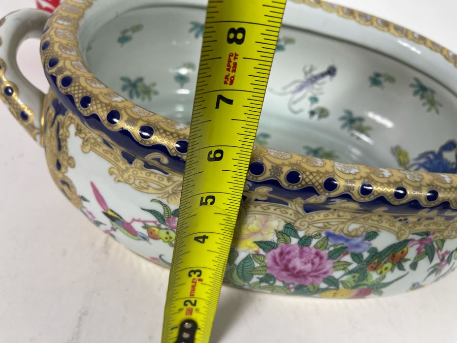 Large Decorative Chinese Bowl With Handles 17.5W X 10D X 6H [Photo 15]
