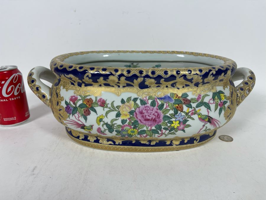 Large Decorative Chinese Bowl With Handles 17.5W X 10D X 6H [Photo 9]
