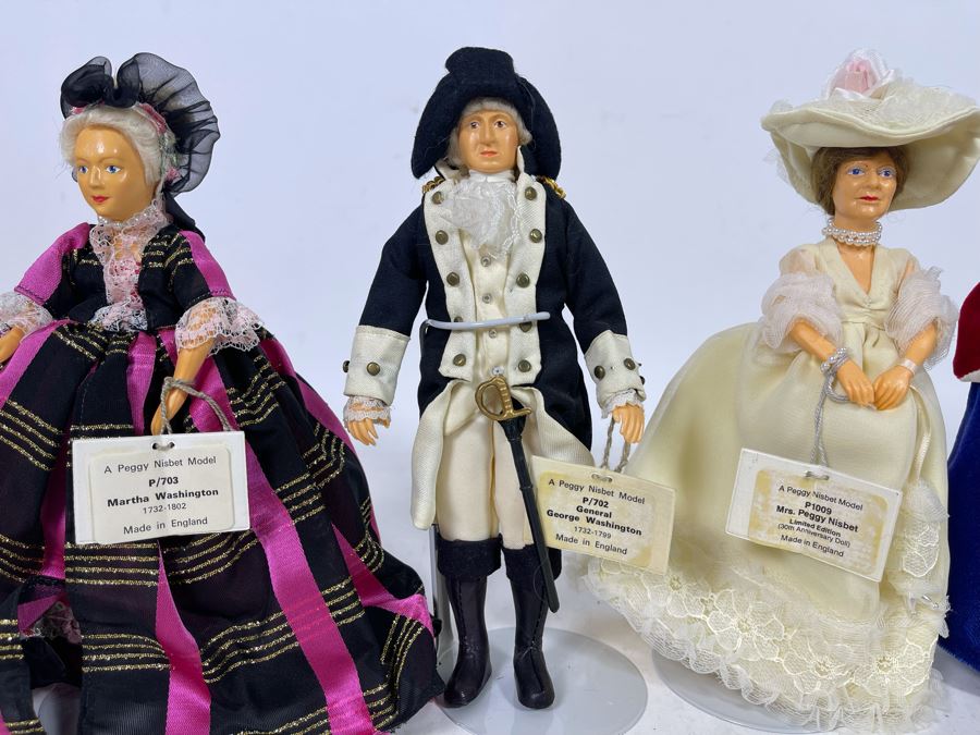 Four Peggy Nisbet 8' Dolls Including Signature Edition Celebrating 30th Anniversary Of Nisbet Dollmaking, George & Martha Washington And Sir Winston Churchill [Photo 4]