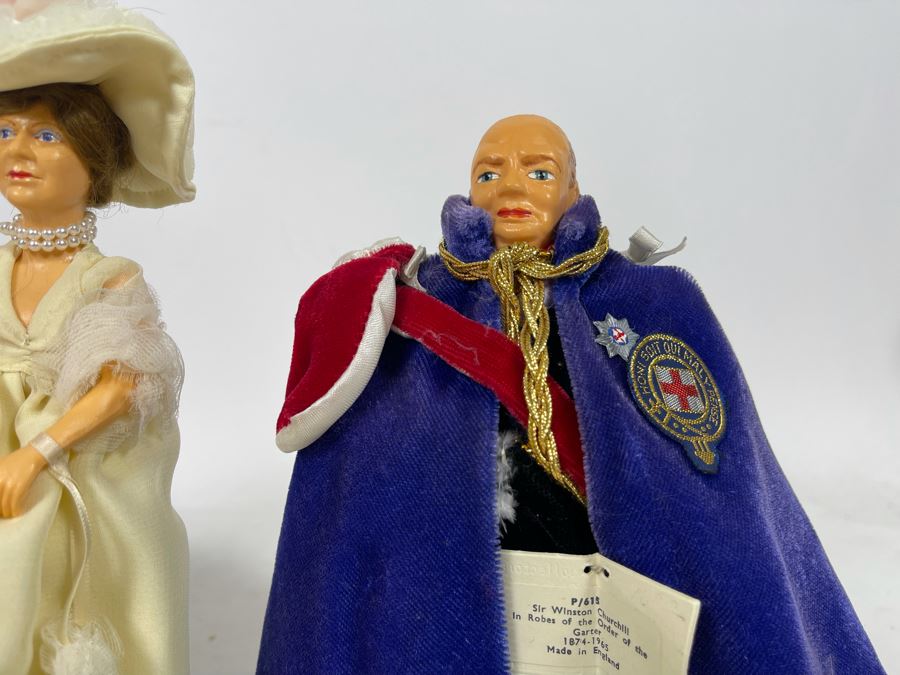 Four Peggy Nisbet 8' Dolls Including Signature Edition Celebrating 30th Anniversary Of Nisbet Dollmaking, George & Martha Washington And Sir Winston Churchill [Photo 11]
