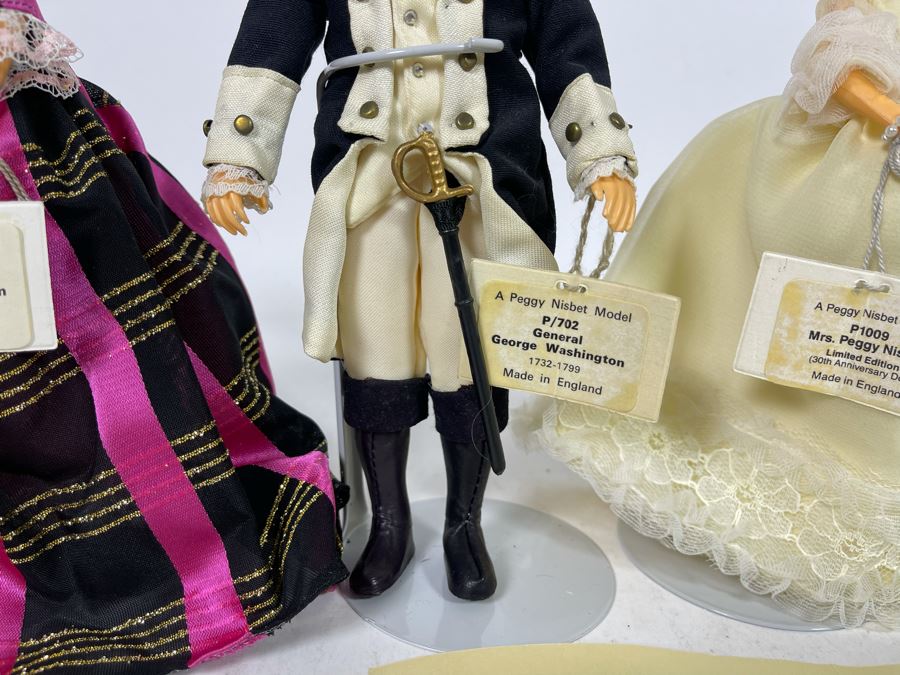 Four Peggy Nisbet 8' Dolls Including Signature Edition Celebrating 30th Anniversary Of Nisbet Dollmaking, George & Martha Washington And Sir Winston Churchill [Photo 7]