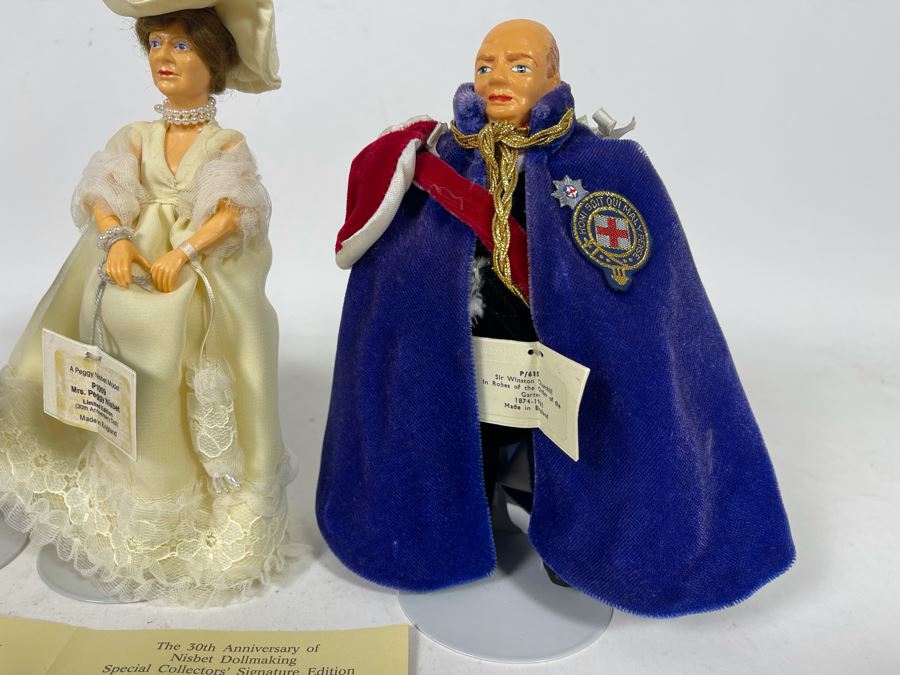 Four Peggy Nisbet 8' Dolls Including Signature Edition Celebrating 30th Anniversary Of Nisbet Dollmaking, George & Martha Washington And Sir Winston Churchill [Photo 14]