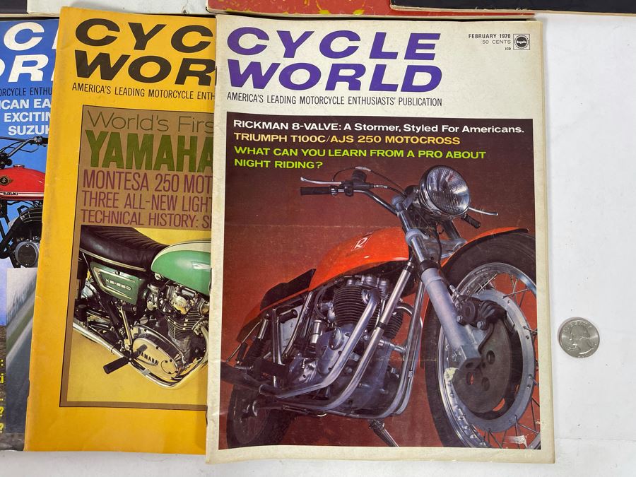 Vintage 1970 Cycle World Motorcycle Magazines - See Photos [Photo 5]