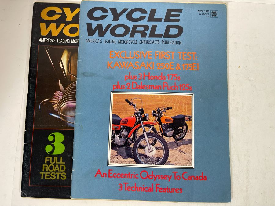 Vintage 1970 Cycle World Motorcycle Magazines - See Photos [Photo 14]