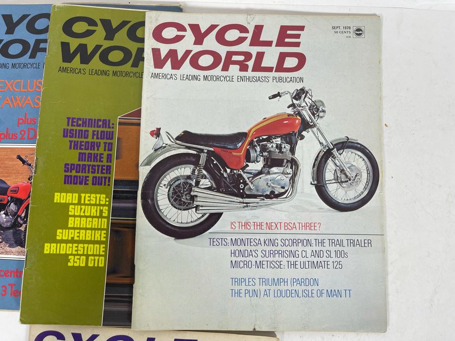 Vintage 1970 Cycle World Motorcycle Magazines - See Photos [Photo 12]