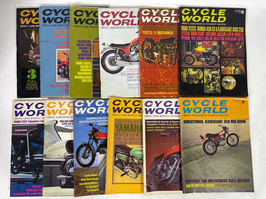 Vintage 1970 Cycle World Motorcycle Magazines - See Photos [Photo 2]