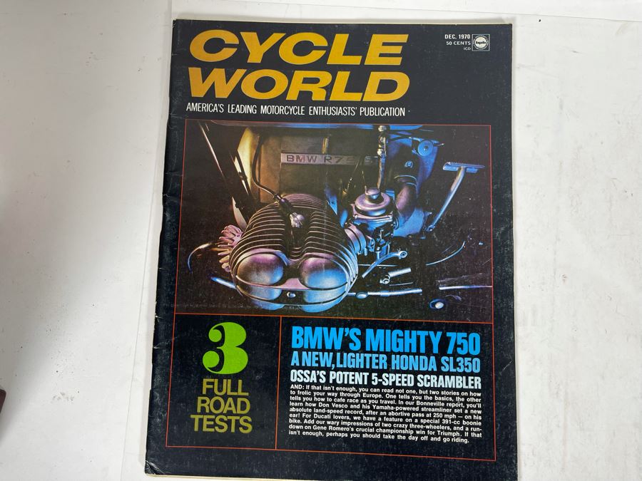 Vintage 1970 Cycle World Motorcycle Magazines - See Photos [Photo 15]