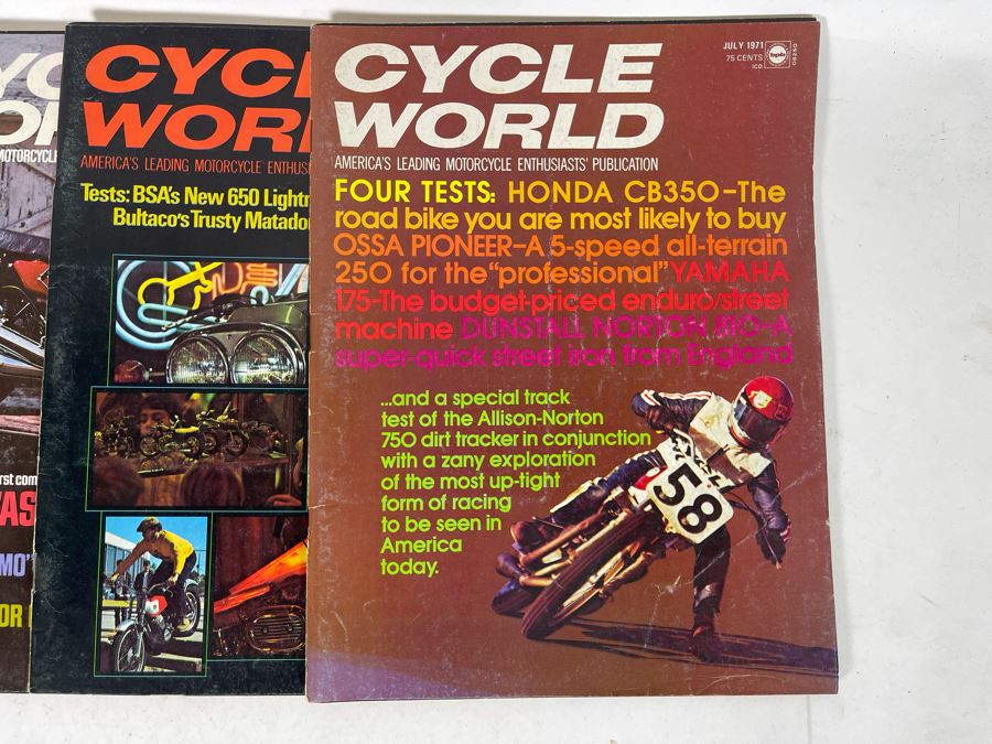 Vintage 1971 Cycle World Motorcycle Magazines - See Photos [Photo 10]