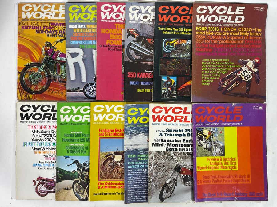 Vintage 1971 Cycle World Motorcycle Magazines - See Photos [Photo 2]
