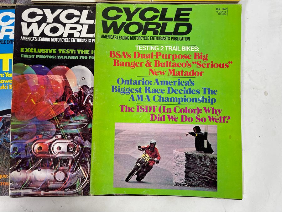 Vintage 1972 Cycle World Motorcycle Magazines - See Photos [Photo 4]