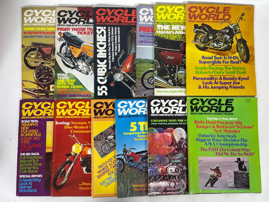 Vintage 1972 Cycle World Motorcycle Magazines - See Photos [Photo 2]
