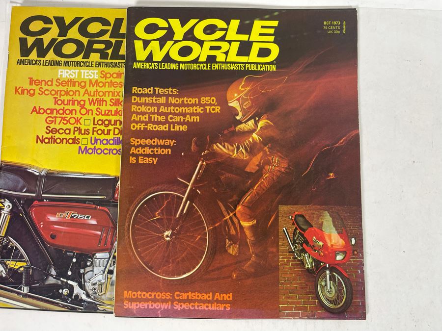 Vintage 1973 Cycle World Motorcycle Magazines - See Photos [Photo 12]