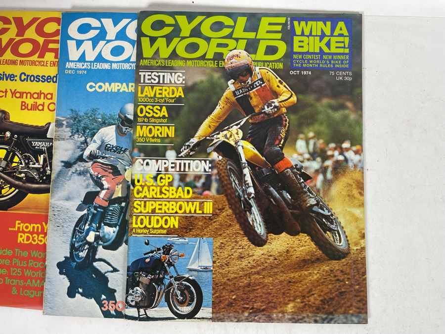 Vintage 1974 Cycle World Motorcycle Magazines - See Photos [Photo 13]