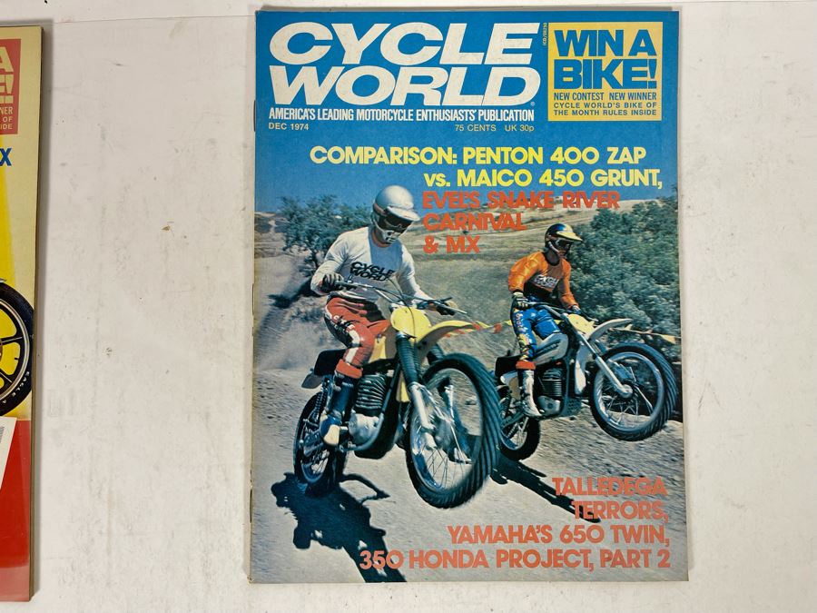 Vintage 1974 Cycle World Motorcycle Magazines - See Photos [Photo 14]