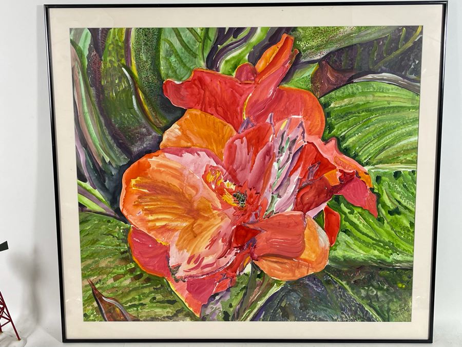 Original Signed Framed Painting By Maria 'Van Den Haag' Becker Frame Measures 36 X 32 [Photo 5]