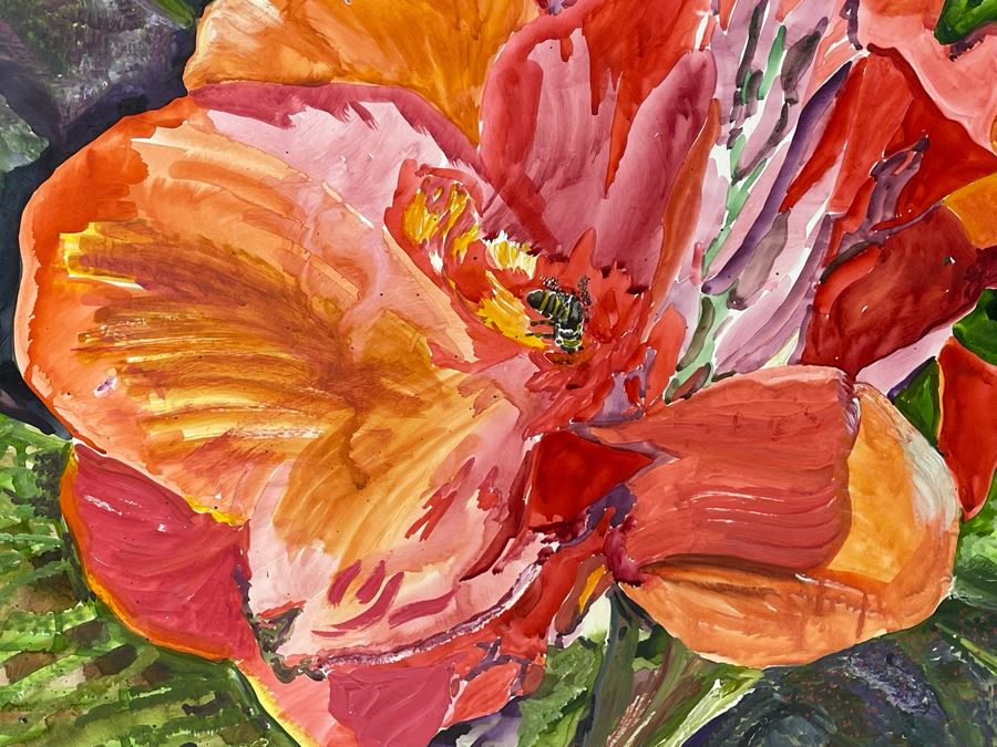 Original Signed Framed Painting By Maria 'Van Den Haag' Becker Frame Measures 36 X 32 [Photo 3]