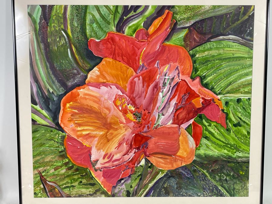 Original Signed Framed Painting By Maria 'Van Den Haag' Becker Frame Measures 36 X 32 [Photo 2]