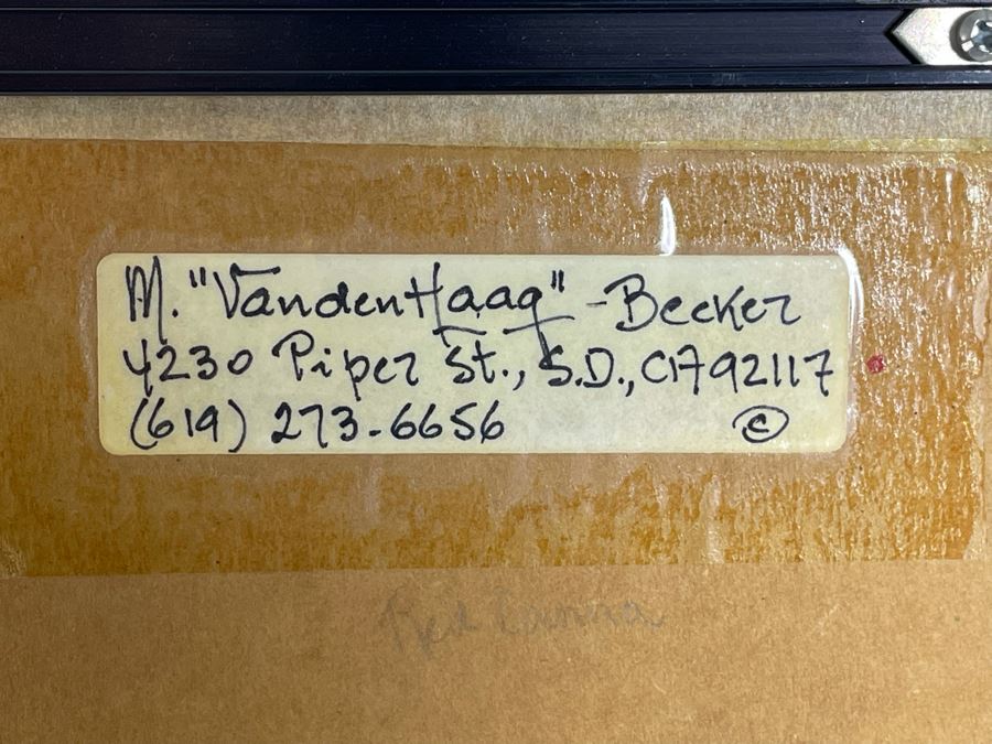 Original Signed Framed Painting By Maria 'Van Den Haag' Becker Frame Measures 36 X 32 [Photo 6]