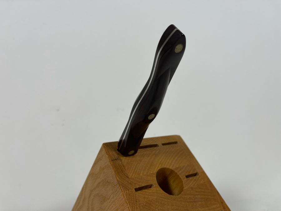 Lifetime Warranty The Forever Guarantee Cutco Kitchen Knives Set With Pair Of Cutco Wooden Storage Blocks - See Photos [Photo 15]