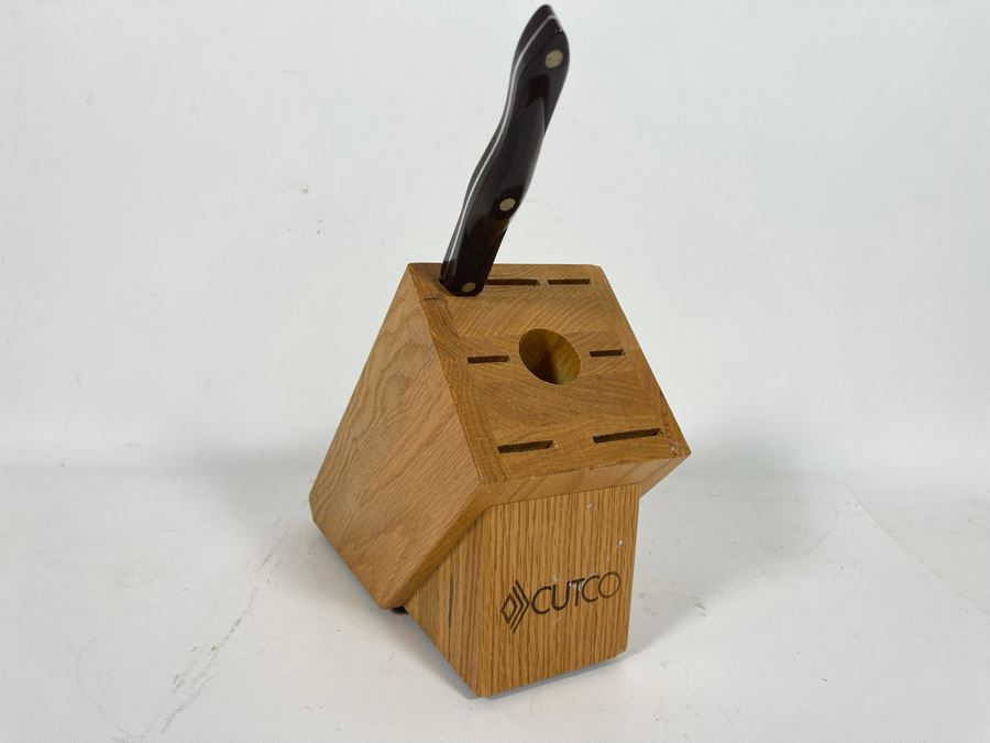 Lifetime Warranty The Forever Guarantee Cutco Kitchen Knives Set With Pair Of Cutco Wooden Storage Blocks - See Photos [Photo 13]