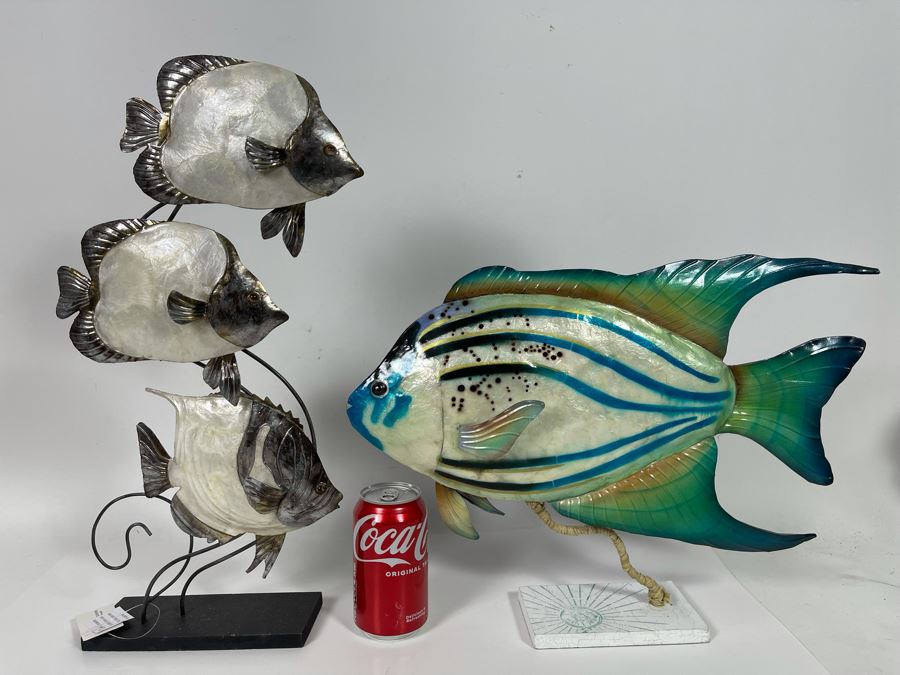 Pair Of Metal Fish Sculptures [Photo 2]