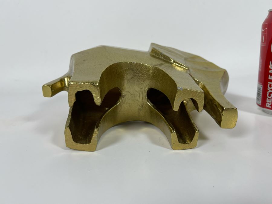 Gold Tone Metal Elephant Sculpture [Photo 4]