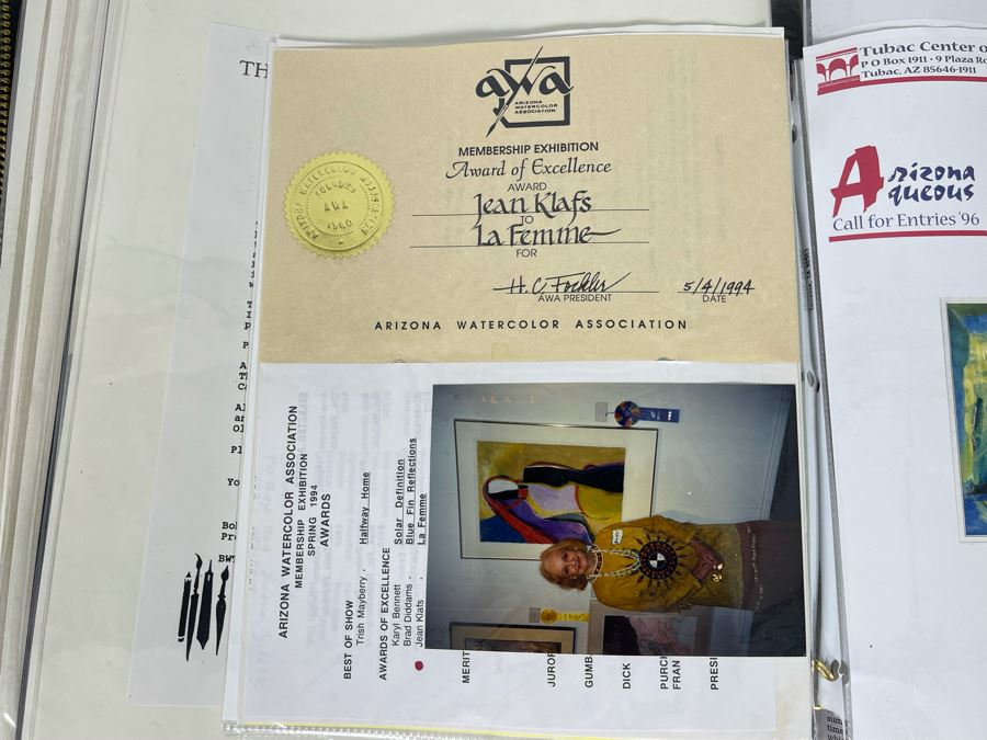 Jean Klafs's Original Artist Portfolio Including Photographs And Slides Of Her Artwork, Pricelists And Newspaper Clippings - See Photos [Photo 24]