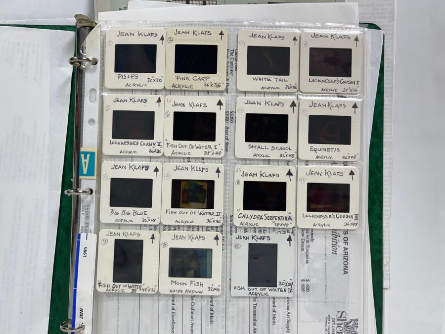 Jean Klafs's Original Artist Portfolio Including Photographs And Slides Of Her Artwork, Pricelists And Newspaper Clippings - See Photos [Photo 26]