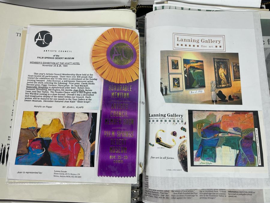 Jean Klafs's Original Artist Portfolio Including Photographs And Slides Of Her Artwork, Pricelists And Newspaper Clippings - See Photos [Photo 25]