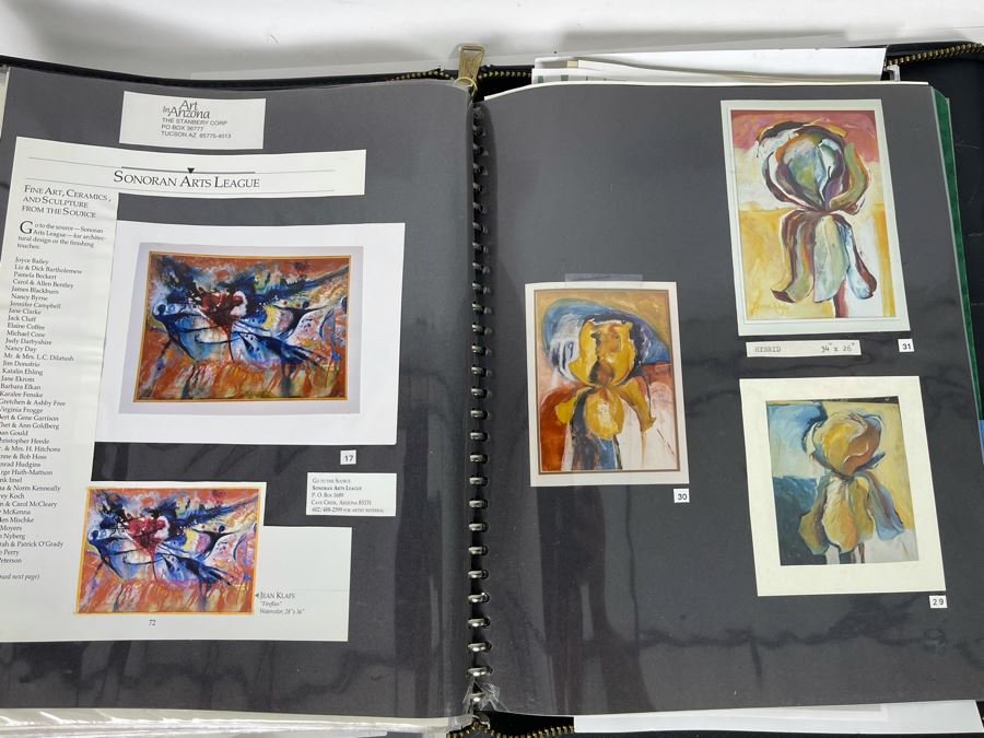 Jean Klafs's Original Artist Portfolio Including Photographs And Slides Of Her Artwork, Pricelists And Newspaper Clippings - See Photos [Photo 21]