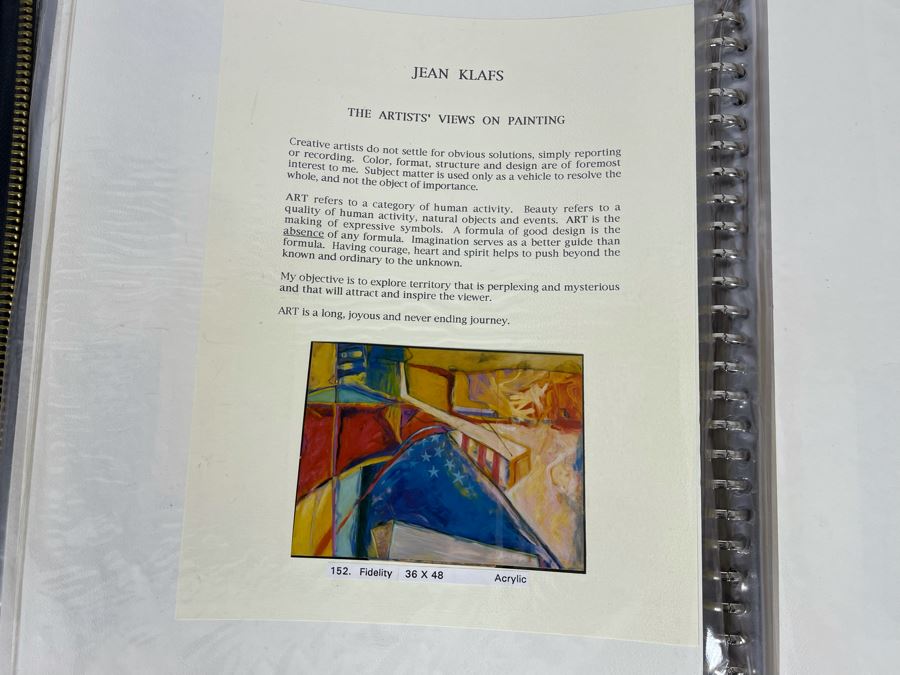 Jean Klafs's Original Artist Portfolio Including Photographs And Slides Of Her Artwork, Pricelists And Newspaper Clippings - See Photos [Photo 16]