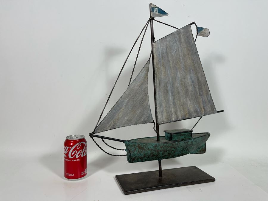 Large Metal Decorative Ship Sculpture [Photo 6]