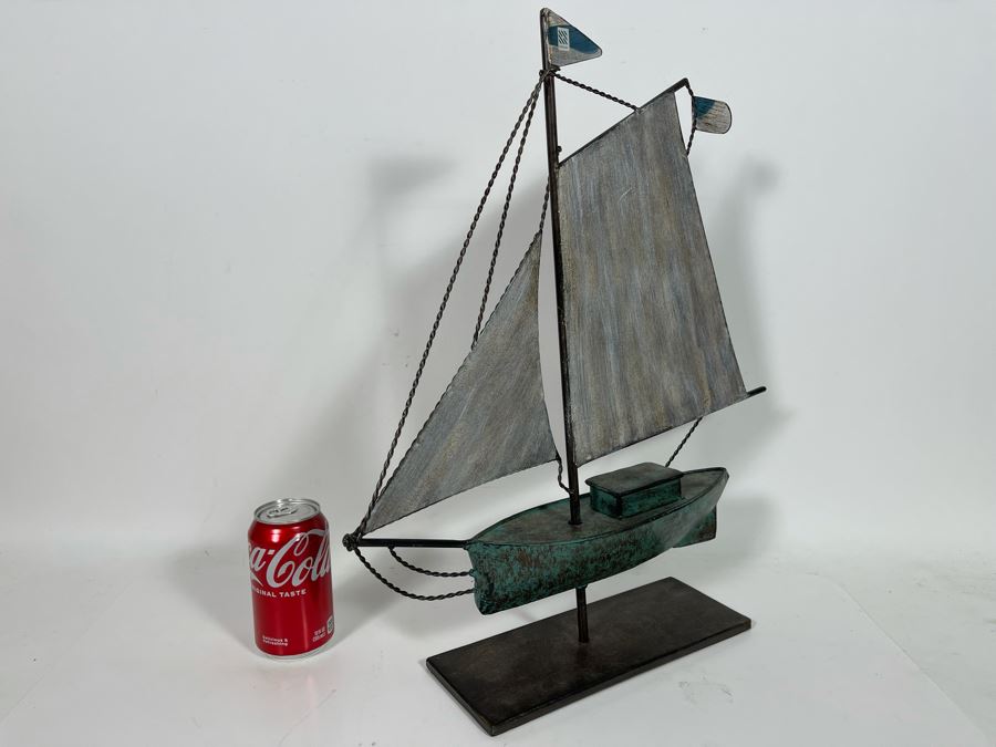 Large Metal Decorative Ship Sculpture [Photo 5]