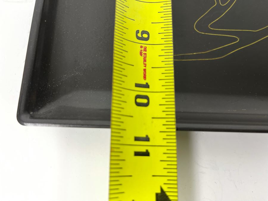 Couroc Inlaid Owl Tray 15.5 X 10.5 [Photo 8]