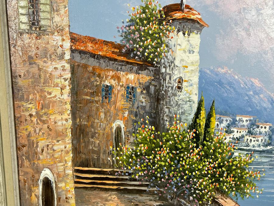 Original Vintage Oil Painting On Canvas 24 X 36 Signed Reynolds Framed [Photo 3]