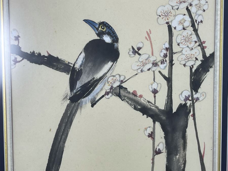 Set Of Four Framed Original Chinese Four Seasons Paintings Each Measures 19W X 39.5H [Photo 3]